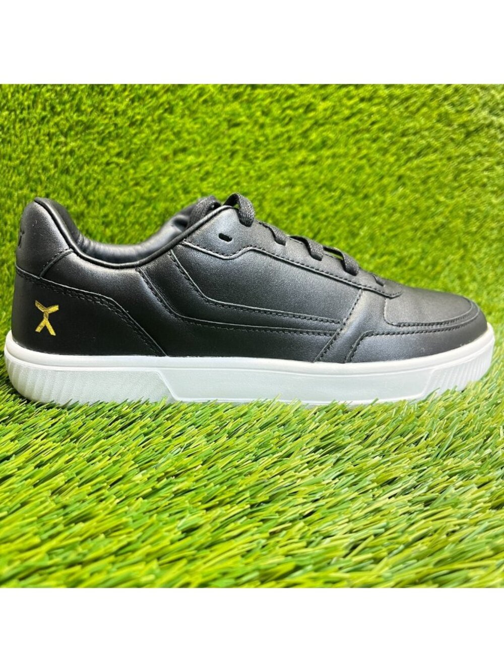 Flux Footwear Adapt Leather Trainer Black White Mens Size 8.5 Athletic Shoes